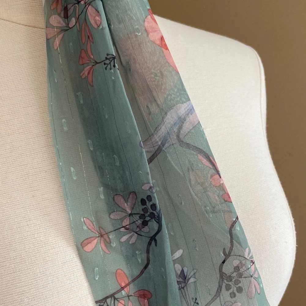 Bundle of 2 Floral PonyTail Scarves NWT‎